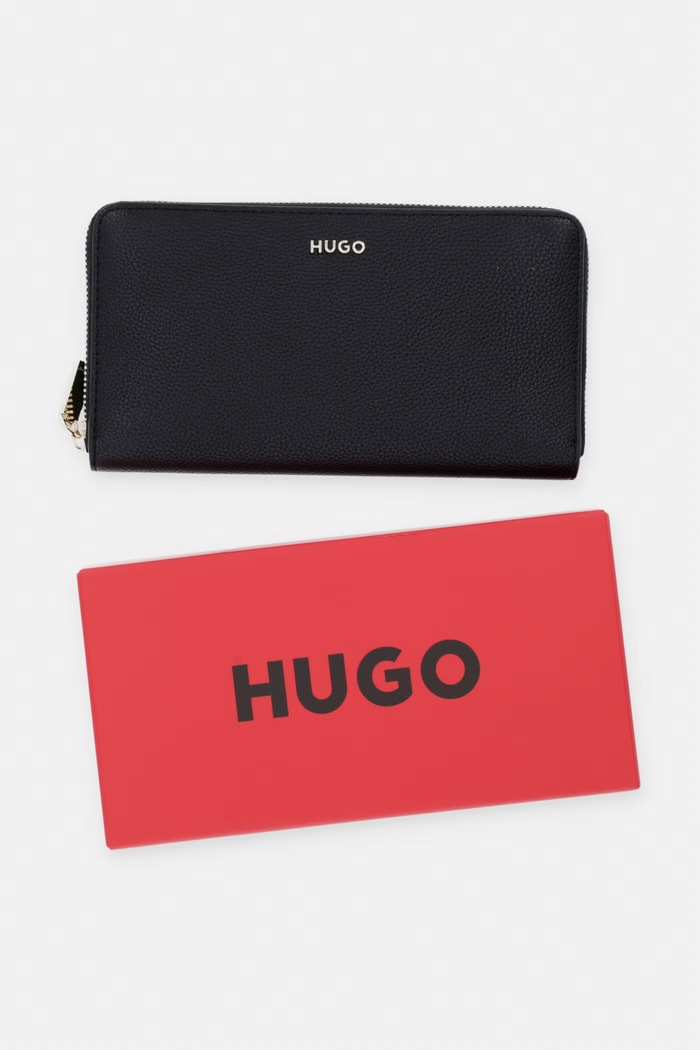 HUGO denarnica ženska iz umetnega usnja Orin 2.0 ZipA Wallet 50567683 črna