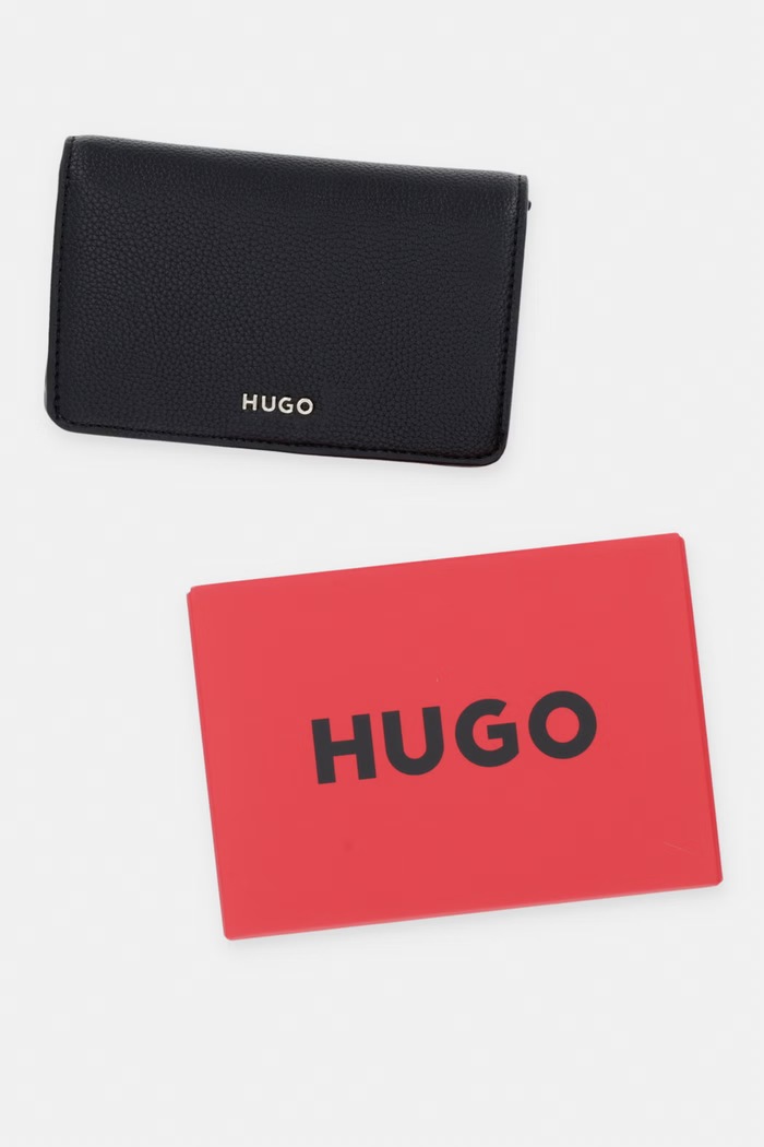 HUGO denarnica ženska iz umetnega usnja Orin 2.0 SM Wallet 50567674 črna