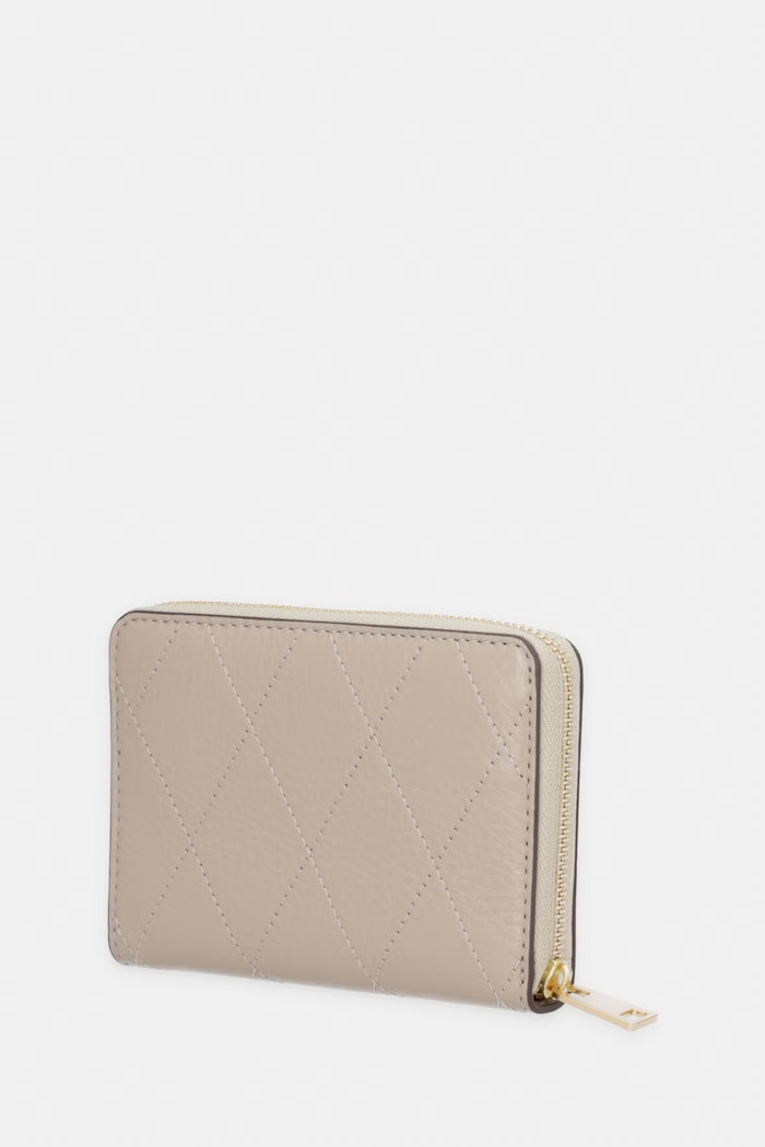 Tory Burch portfel damski skórzany Charlie 186098 beżowy AW26