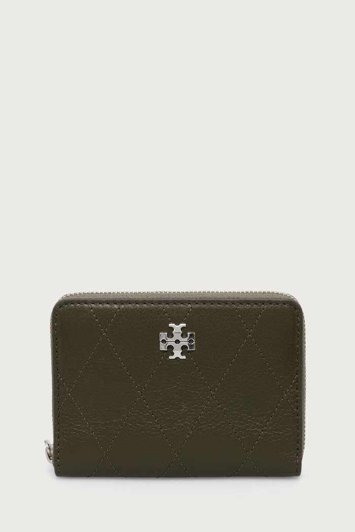 Tory Burch Peněženka dámská kožená Charlie zelená 186098