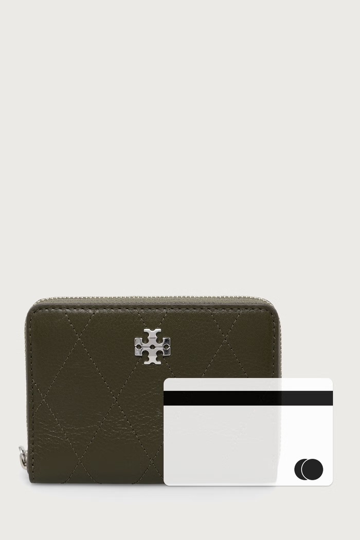 Tory Burch Peněženka dámská kožená Charlie zelená 186098