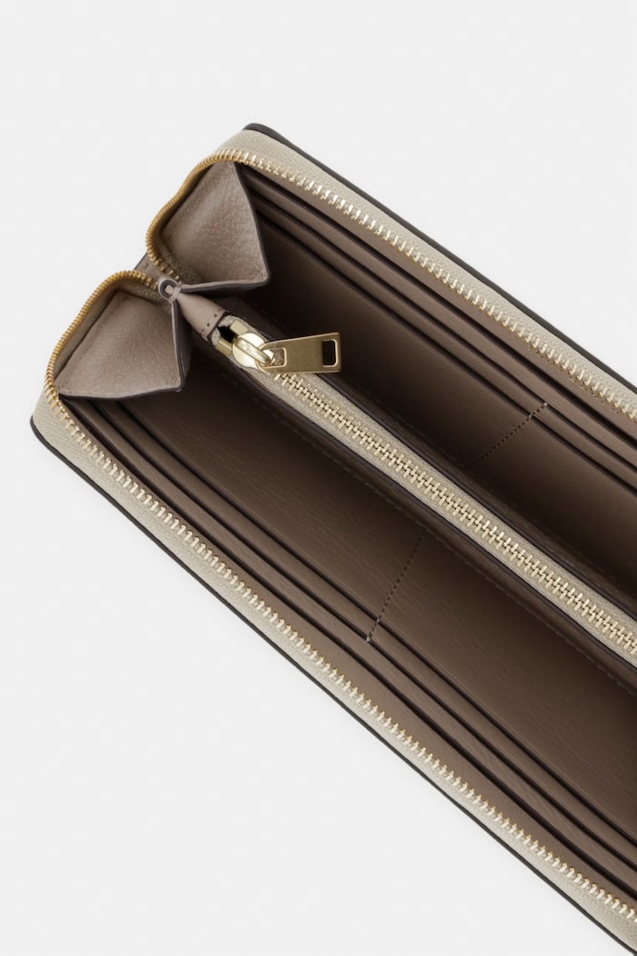 Akcesoria Tory Burch portfel damski skórzany Charlie 186047 beżowy