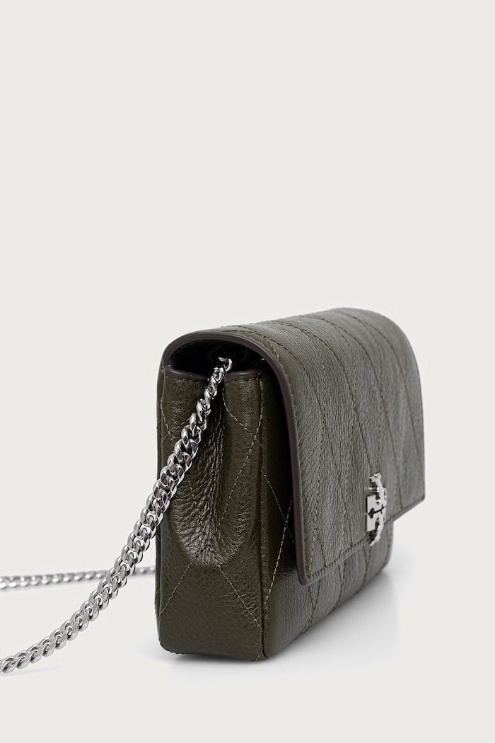 Tory Burch geantă crossbody pentru femei din piele Charlie 186041 verde AW26
