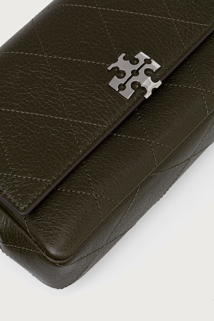 Tory Burch geantă crossbody pentru femei din piele Charlie verde 186041