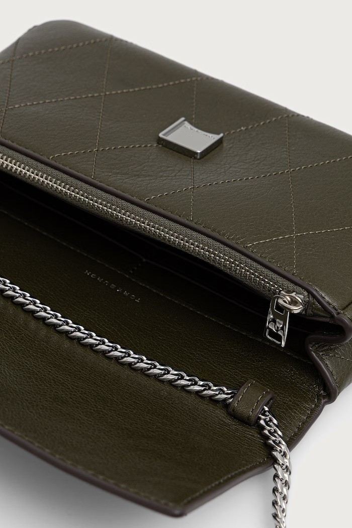 Tory Burch geantă crossbody pentru femei din piele Charlie 186041 verde