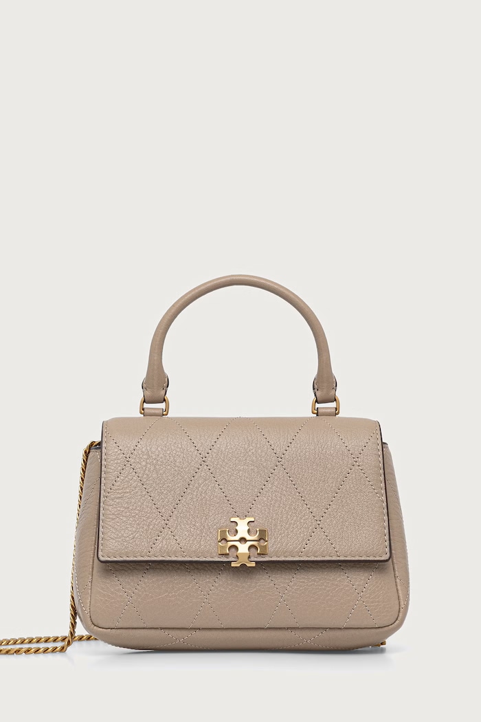 Tory Burch Torebka crossbody damska skórzana Charlie beżowy 186032