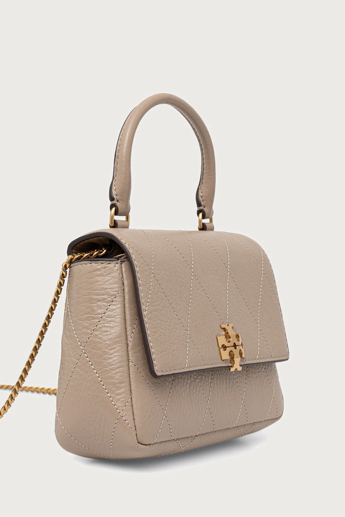 Tory Burch Torebka crossbody damska skórzana Charlie 186032 beżowy AW26