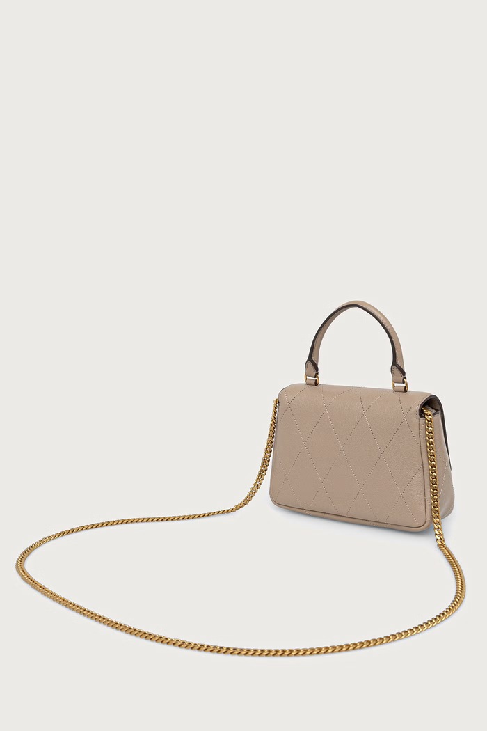 Akcesoria Tory Burch Torebka crossbody damska skórzana Charlie 186032 beżowy