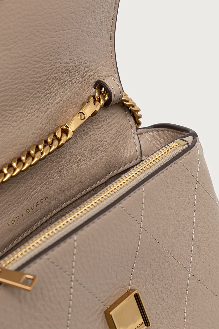 Torebka crossbody damska skórzana Charlie Tory Burch beżowy 186032