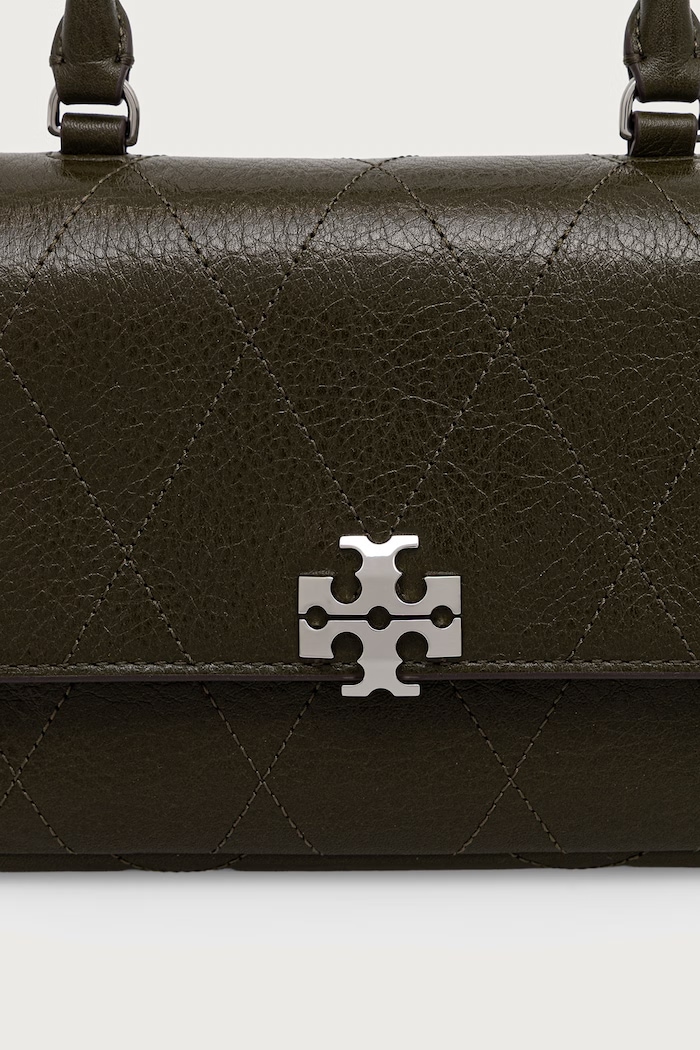 Tory Burch geantă crossbody pentru femei din piele Charlie 186032 verde AW26