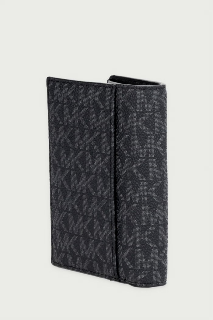 Michael Kors Etui na karty męskie z imitacji skóry HUDSON 39F6LHDF0B czarny AW26