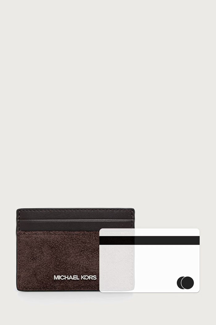 Etui na karty męskie skórzane MASON Michael Kors brązowy 39F6SMSD1S