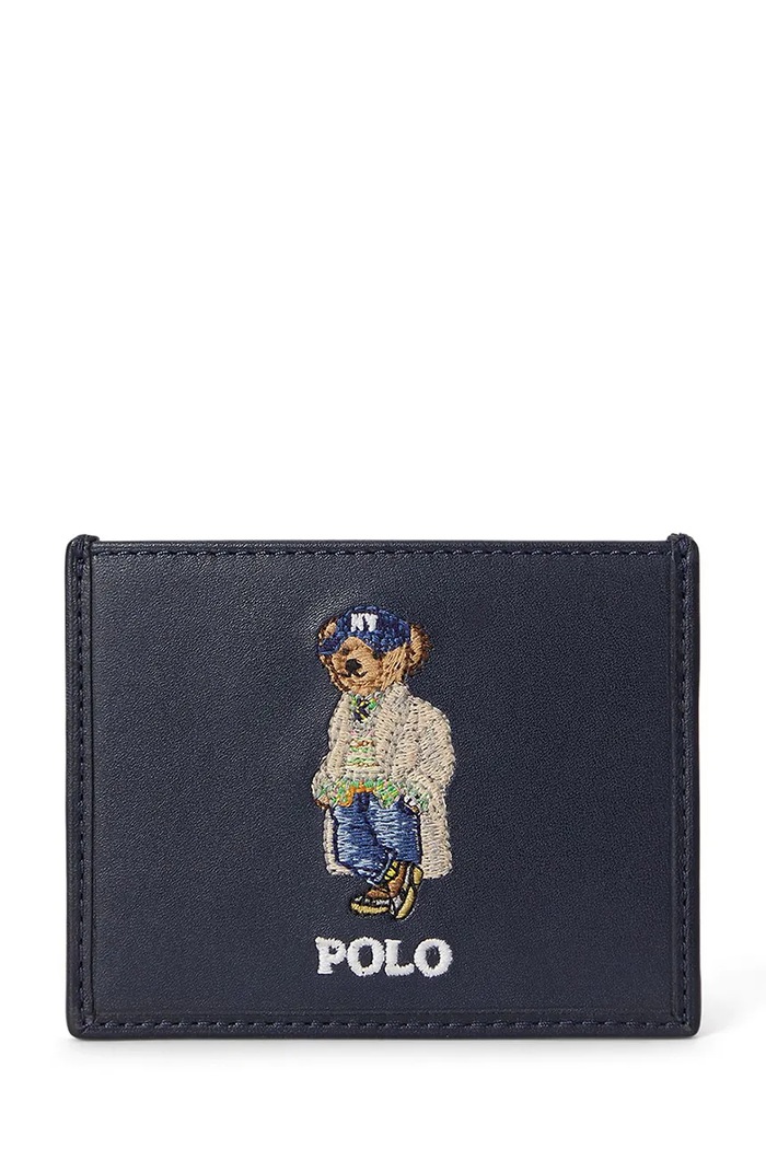Polo Ralph Lauren Portfel damski skórzany granatowy 405P16240
