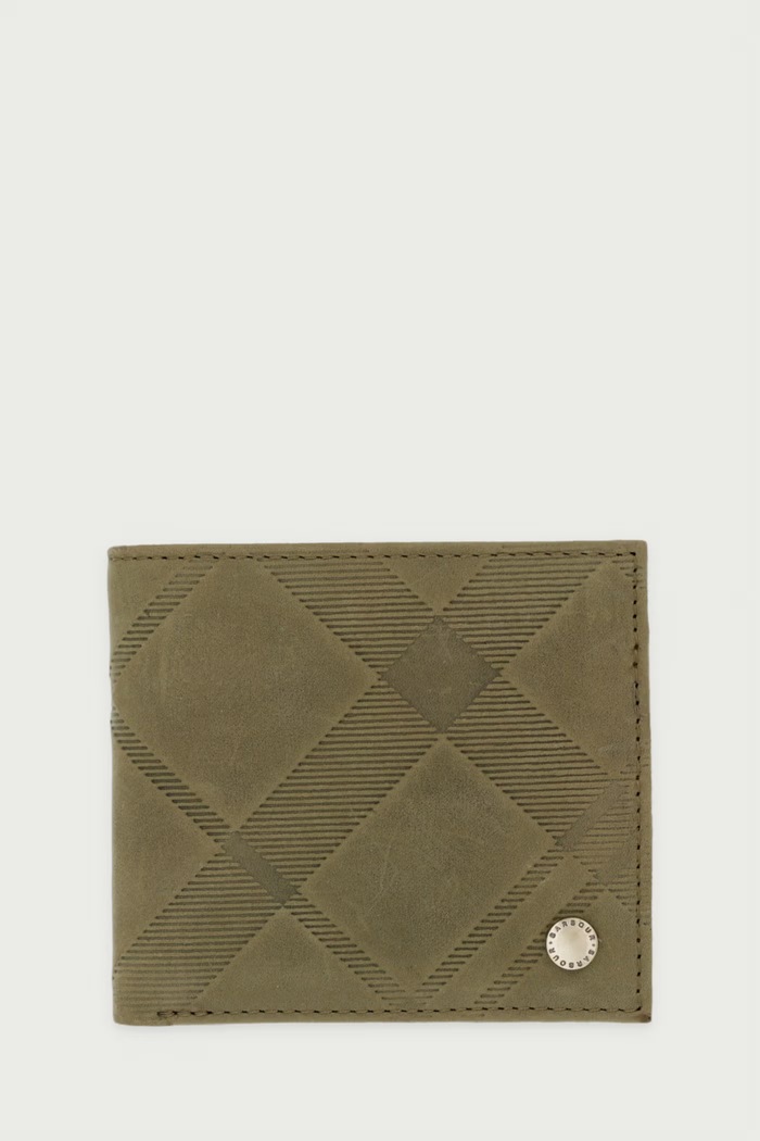 Barbour Portfel męski skórzany zielony MLG0081
