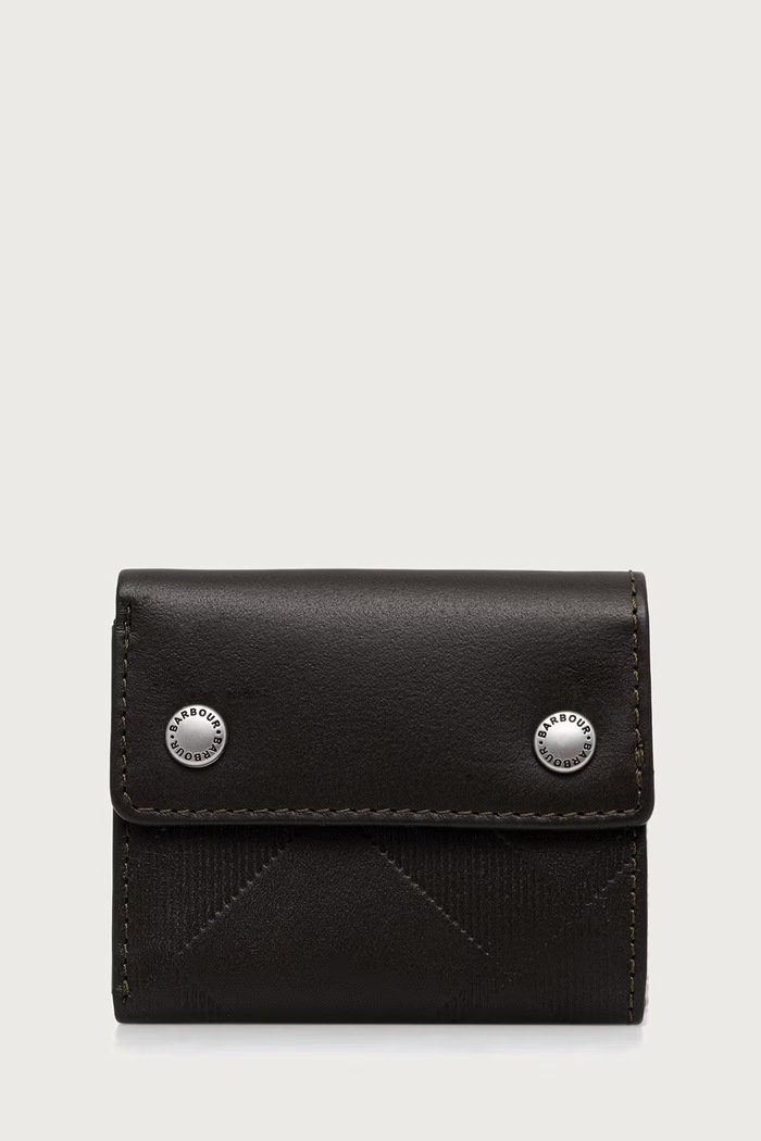 Barbour Zestaw portfel i brelok skórzany MGS0105 brązowy AW26