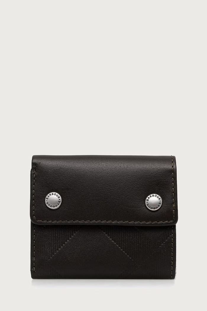 Barbour Zestaw portfel i brelok skórzany MGS0105 brązowy AW26