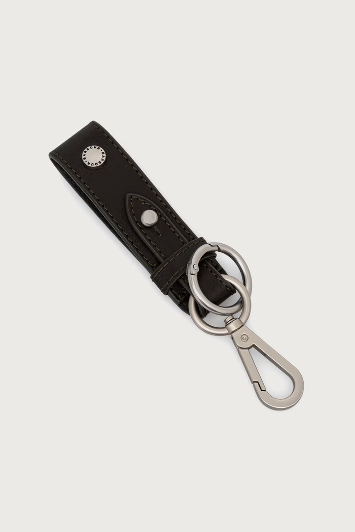 Barbour Zestaw portfel i brelok skórzany MGS0105