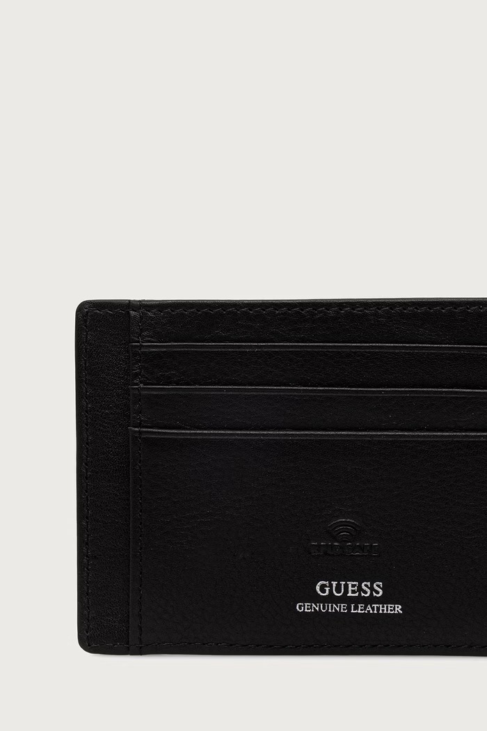 Akcesoria Guess Etui na karty męskie skórzane BOSTON SMNEBR.LEA05 czarny