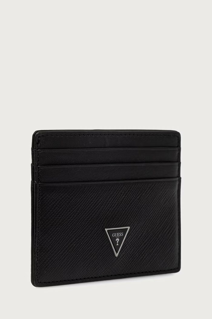 Guess Etui na karty męskie skórzane MILANO SMMISL.LEA25 czarny AW26