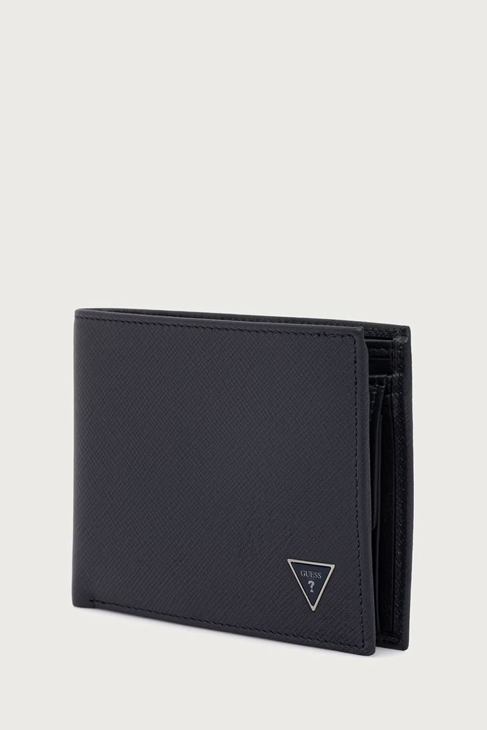Guess Portfel męski skórzany MILANO SMMISL.LEA20 granatowy AW26