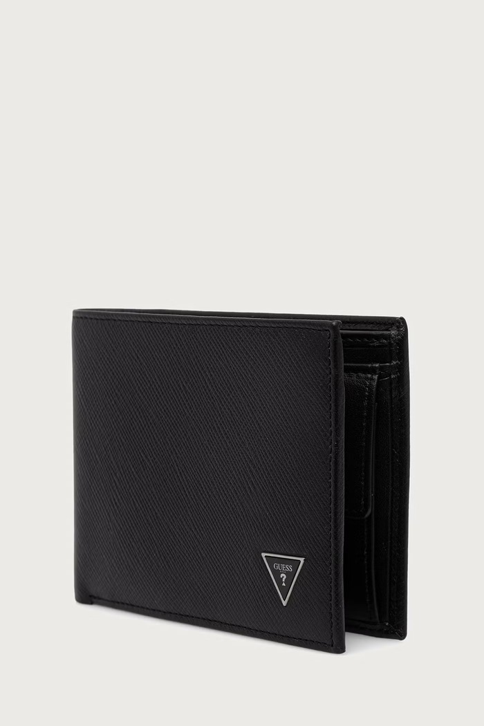 Guess Portfel męski skórzany MILANO SMMISL.LEA20 czarny AW26