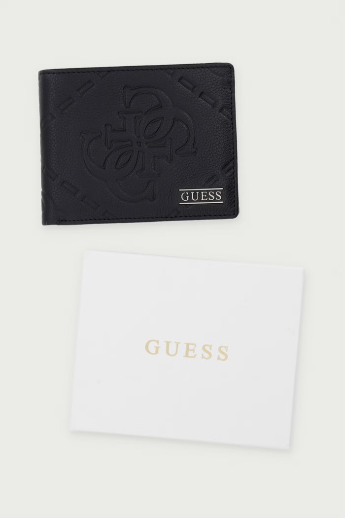 Guess portfel męski skórzany BOSTON SMBOMA.LEA20 czarny