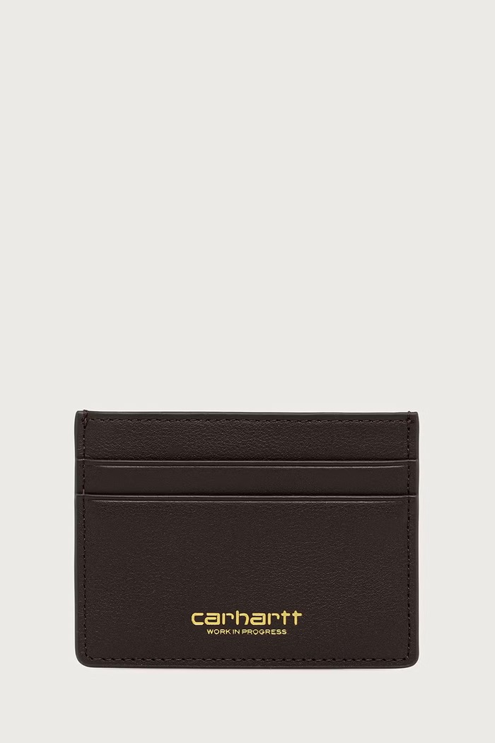 Carhartt WIP Vegas Cardholder θήκη για κάρτες δερμάτινη καφέ I033109