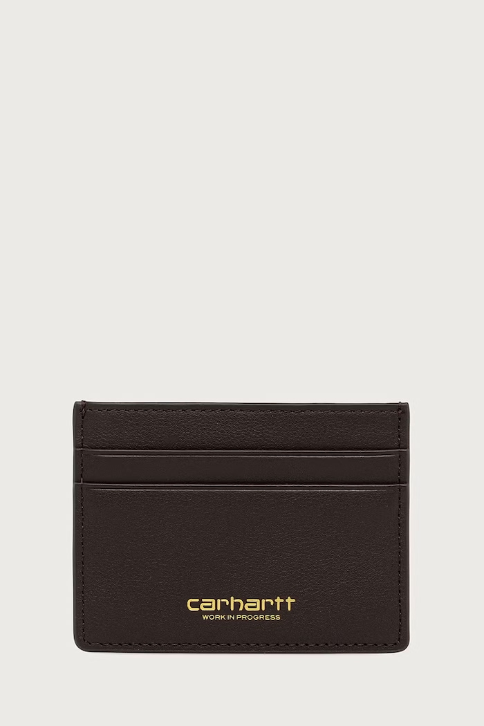 Carhartt WIP Vegas Cardholder θήκη για κάρτες δερμάτινη καφέ I033109