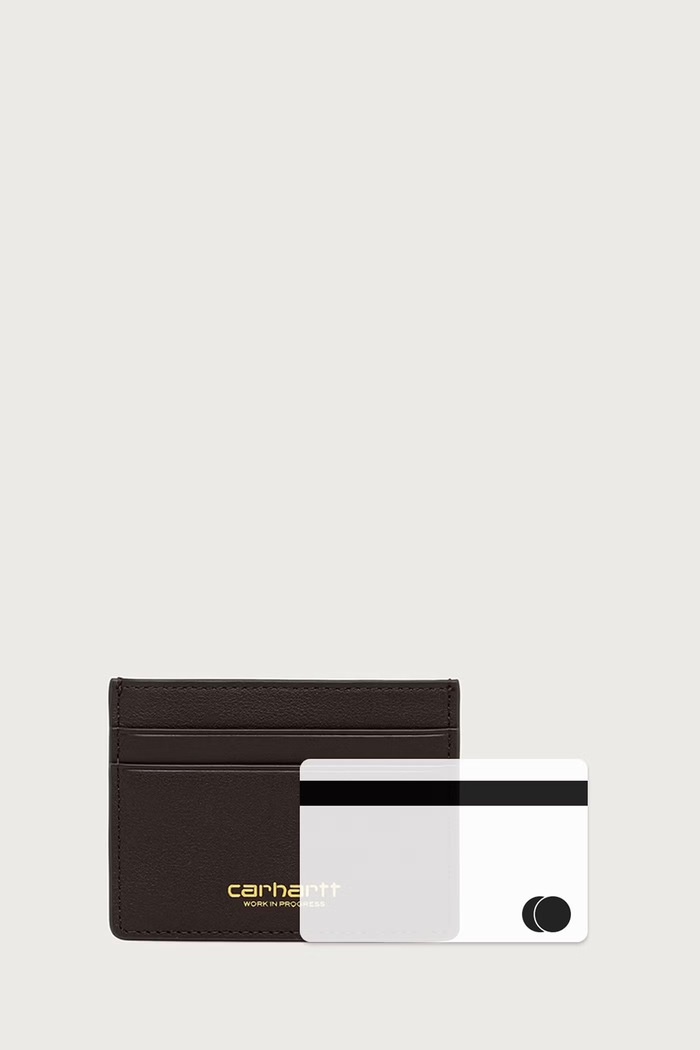 Vegas Cardholder θήκη για κάρτες δερμάτινη Carhartt WIP I033109 καφέ