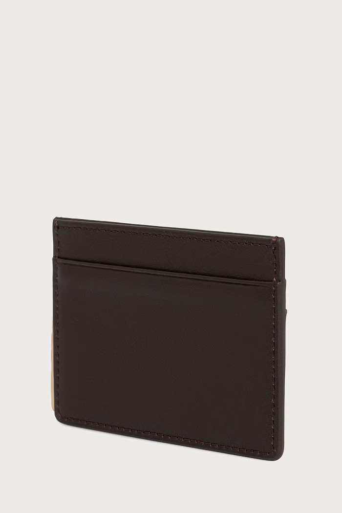 Carhartt WIP Vegas Cardholder θήκη για κάρτες δερμάτινη I033109 καφέ AW26
