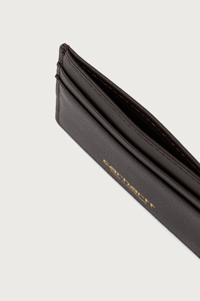 Αξεσουάρ Carhartt WIP Vegas Cardholder θήκη για κάρτες δερμάτινη I033109 καφέ