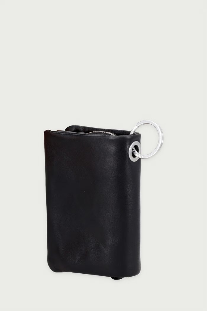 AllSaints Portfel męski skórzany LUKA BIFOLD M098XF czarny AW26
