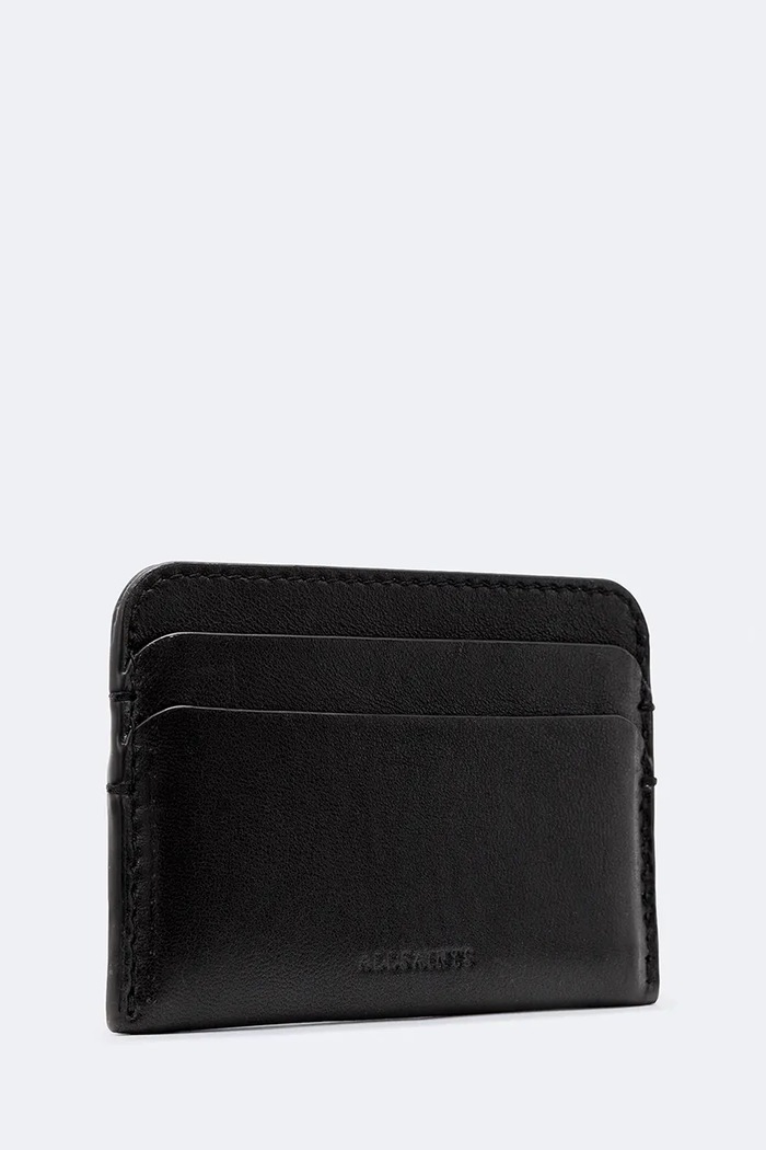 Akcesoria AllSaints Etui na karty skórzane CLYMER CARDHOLDER M096XF czarny