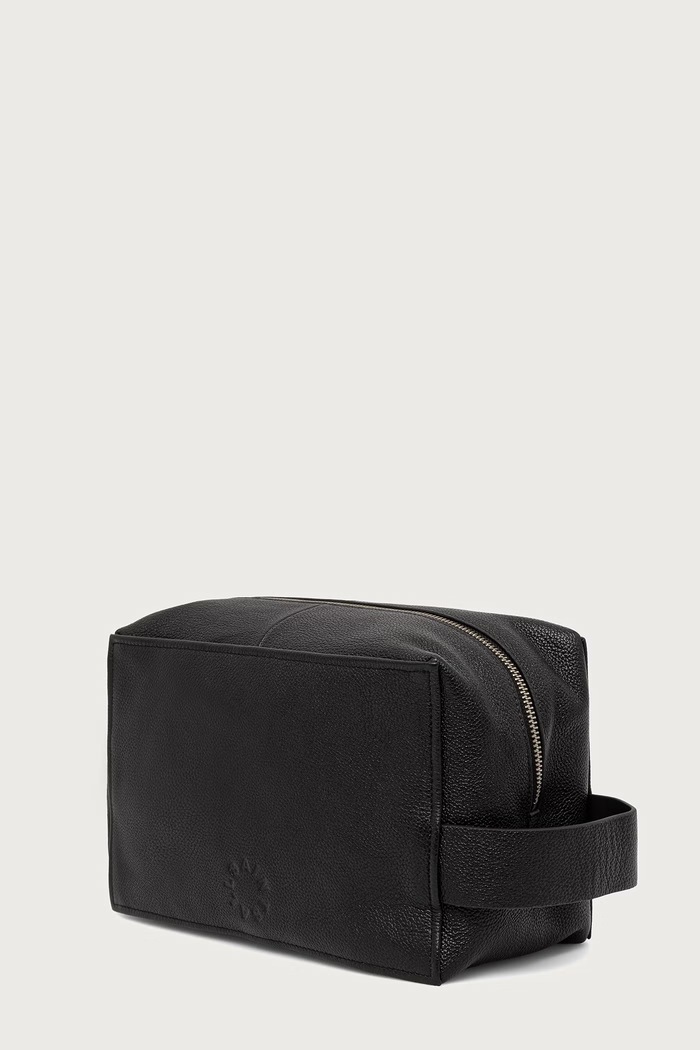 AllSaints Kosmetyczka męska skórzana HAVEN LTHR WASHBAG M202XF czarny AW26