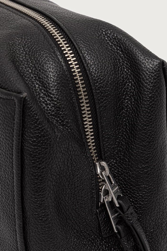 Kosmetická taštička pánská kožená HAVEN LTHR WASHBAG AllSaints M202XF černá