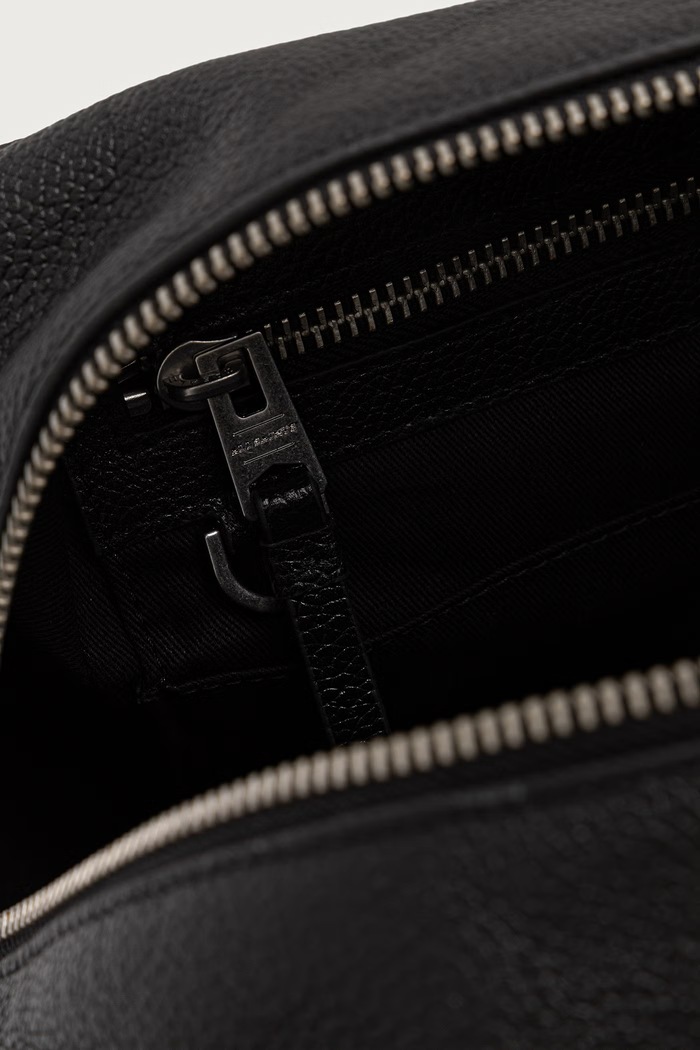 Kosmetická taštička pánská kožená HAVEN LTHR WASHBAG AllSaints černá M202XF