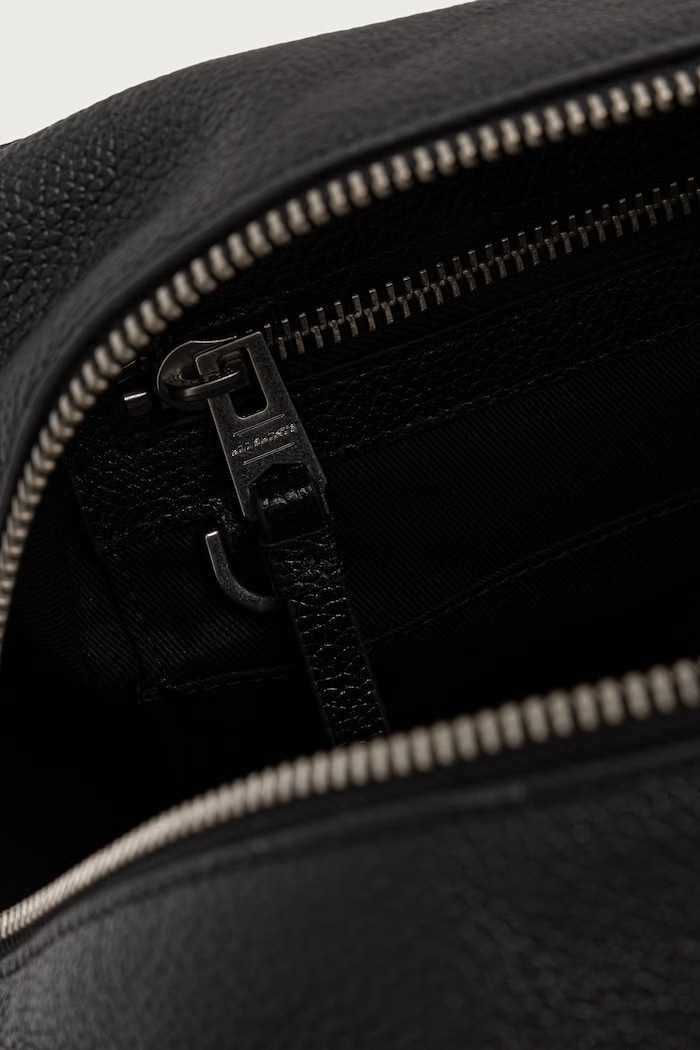 Kosmetická taštička pánská kožená HAVEN LTHR WASHBAG AllSaints černá M202XF