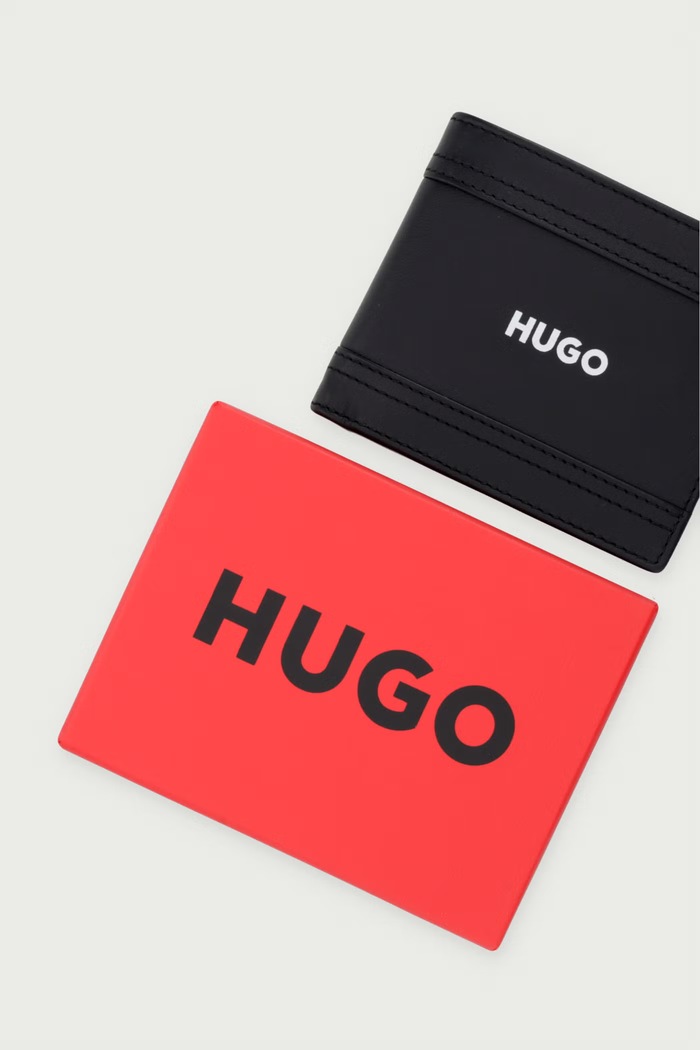 Кошелек для мужчин кожаный GBHM_4CC Coin HUGO чёрный 50573576