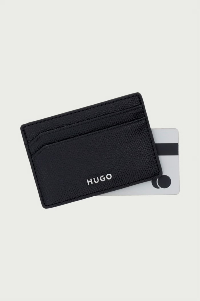 Dodaci HUGO Etui za kartice za muškarce od kože GO-WALLET_Card Case 50568442 crna