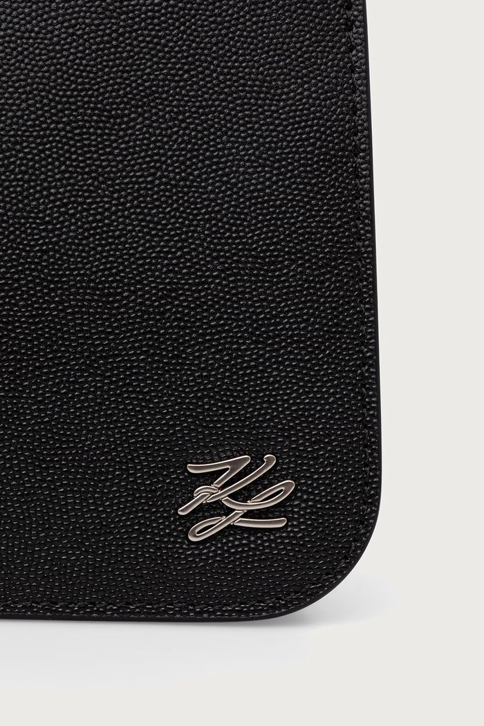 Karl Lagerfeld mala torba za muškarce kožna crna B4M32056