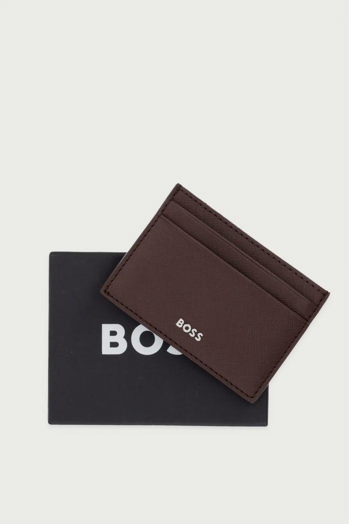Θήκη για κάρτες ανδρική Northon_Money clip BOSS 50568402 καφέ