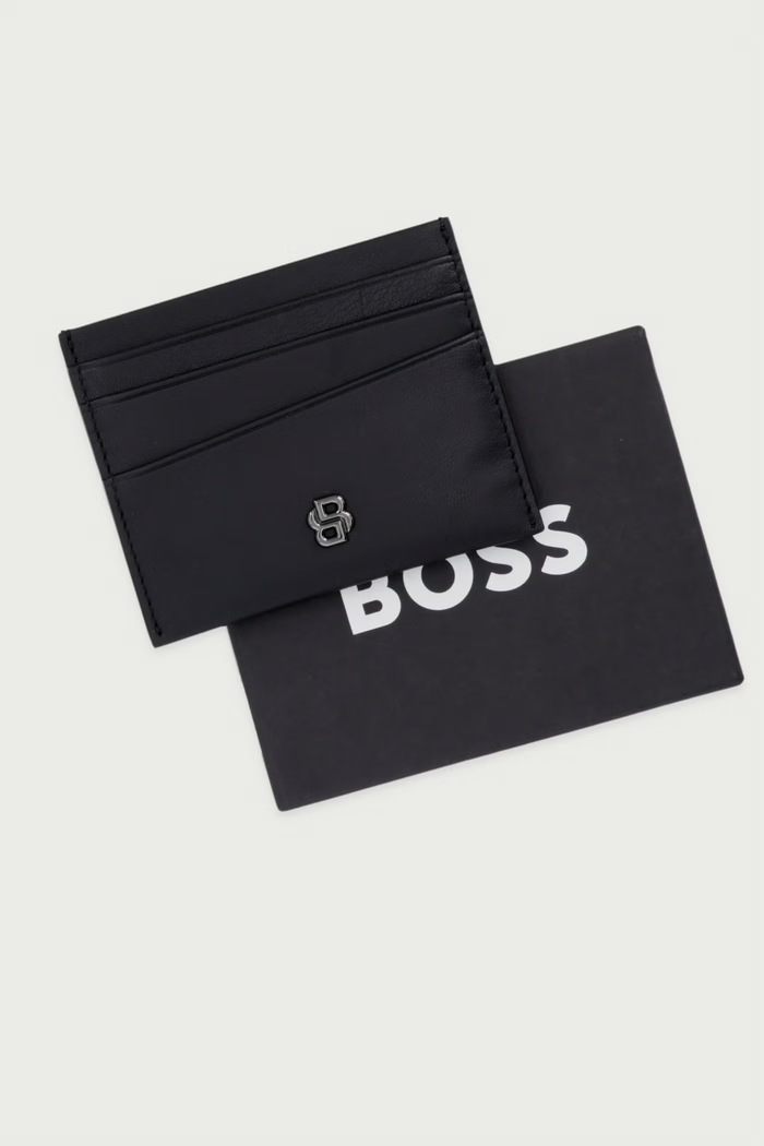 Θήκη για κάρτες ανδρική δερμάτινη B_Icon_L_S Card BOSS 50568389 μαύρο