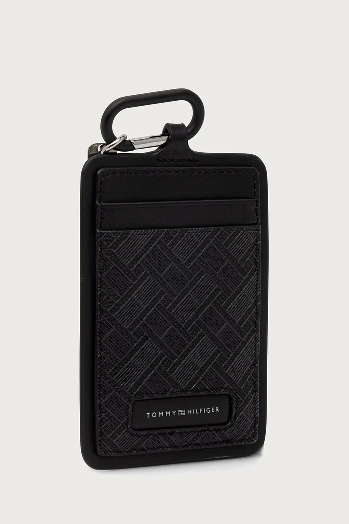 Tommy Hilfiger Θήκη για κάρτες ανδρική δερμάτινη AM0AM14801 μαύρο AW26