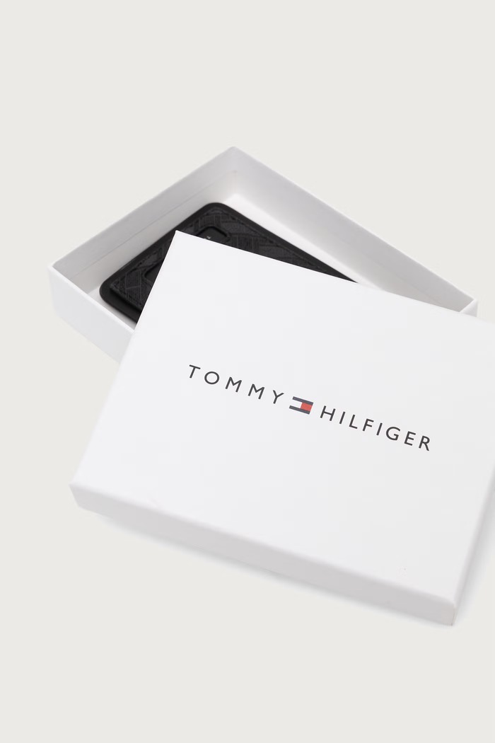 Θήκη για κάρτες ανδρική δερμάτινη Tommy Hilfiger AM0AM14801 μαύρο