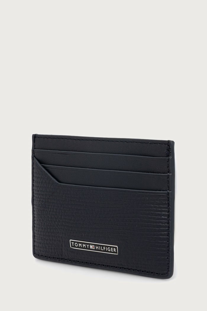 Tommy Hilfiger Θήκη για κάρτες ανδρική δερμάτινη AM0AM14787 σκούρο μπλε AW26