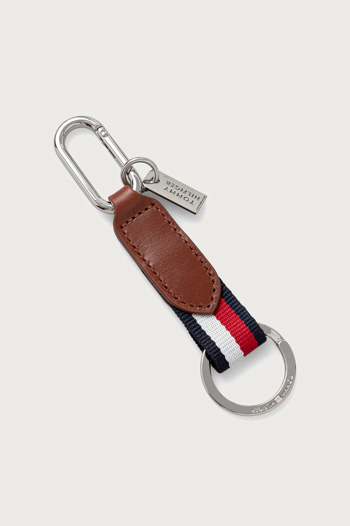 Komplet denarnice in obeska za ključe moški usnjeni Tommy Hilfiger rjava AM0AM14805