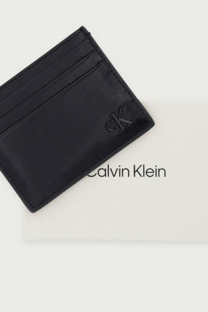 Calvin Klein etui za kartice za muškarce kožno crna LV04D1363G