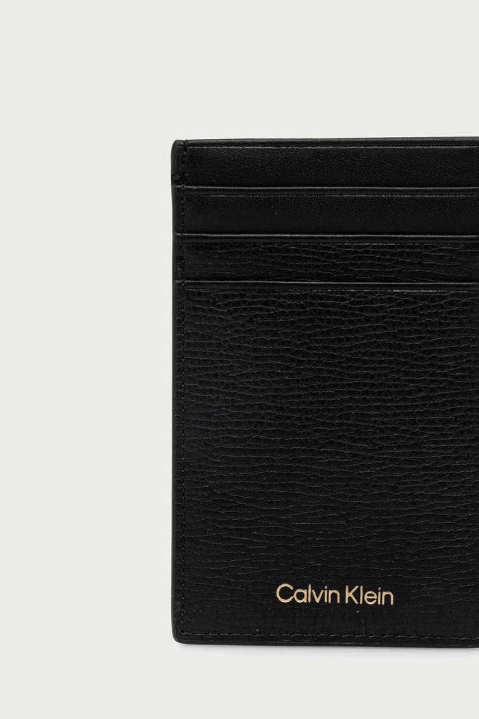 Αξεσουάρ Calvin Klein Θήκη για κάρτες ανδρική δερμάτινη LV04D1321G μαύρο