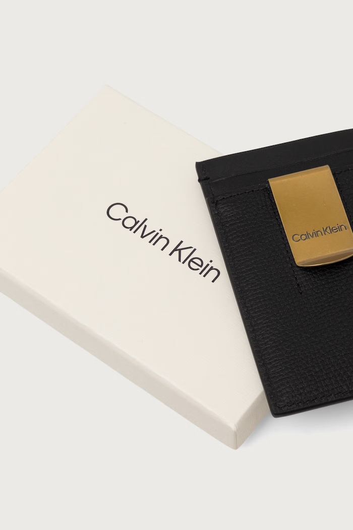 Θήκη για κάρτες ανδρική δερμάτινη Calvin Klein LV04D1321G μαύρο