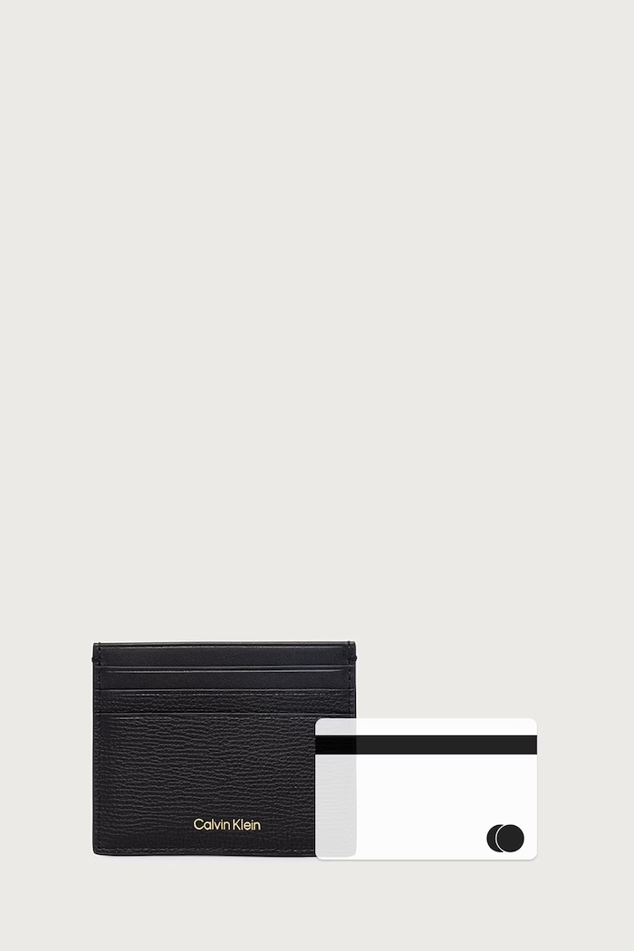 Etui za kartice za muškarce od kože Calvin Klein LV04D1286G crna